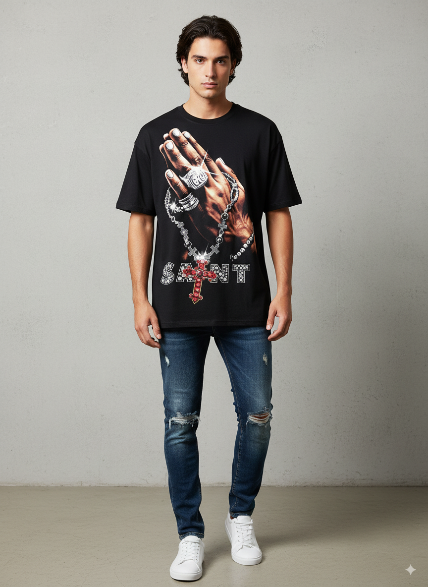 “Faith & Shine Tee” – Unisex Y2K Graphic Tee | Kids & Adult Sizes | 100% Cotton | Harajuku Streetwear