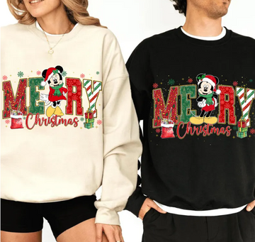 “Merry Christmas” Matching Sweatshirts – Festive Holiday Pullover for Couples