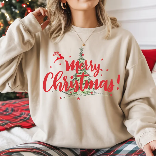 Merry Christmas Sweatshirt – Festive Holiday Pullover for Family