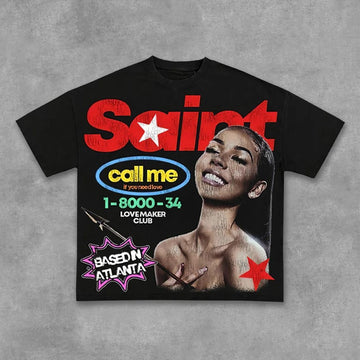 Y2k Graphic "Lover’s Arrow"" Personalize Printed Tshirt Casual Crewneck