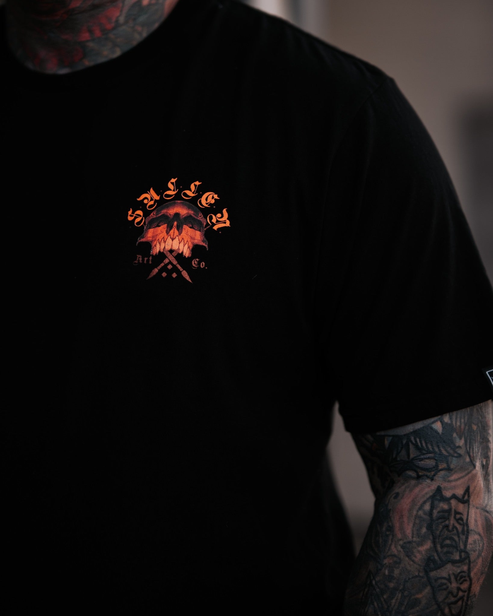 Sullen Art Co. Oversized Graphic T-Shirt – Tattoo Inspired Gothic Streetwear Tee