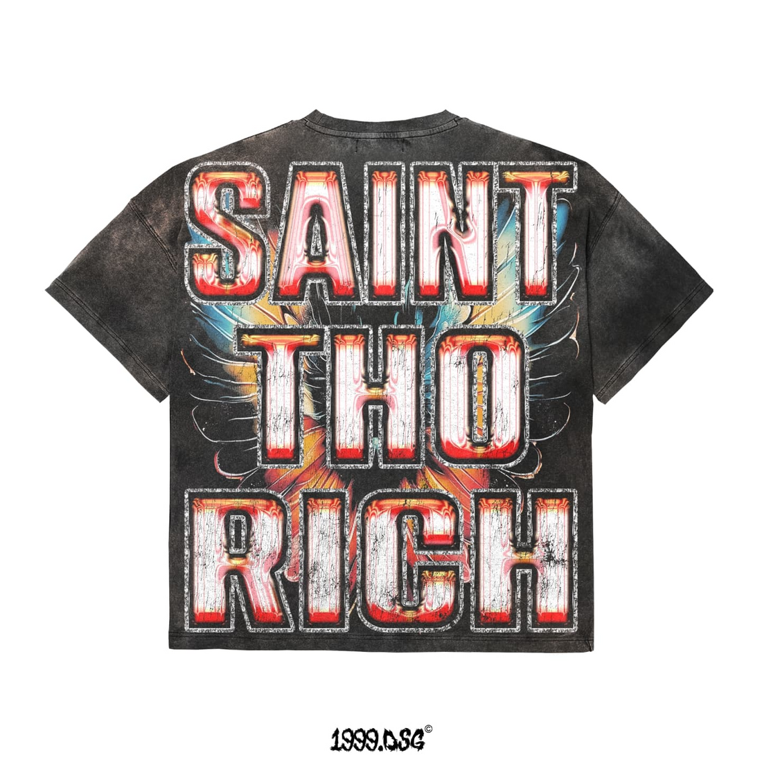 Y2K Streetwear Classic Fit Graphic T-Shirt – Saint Money Print for Women