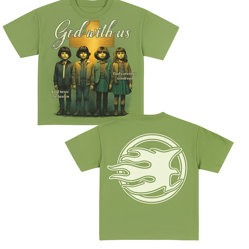 God With Us Vintage Cross Graphic Cotton T-shirt