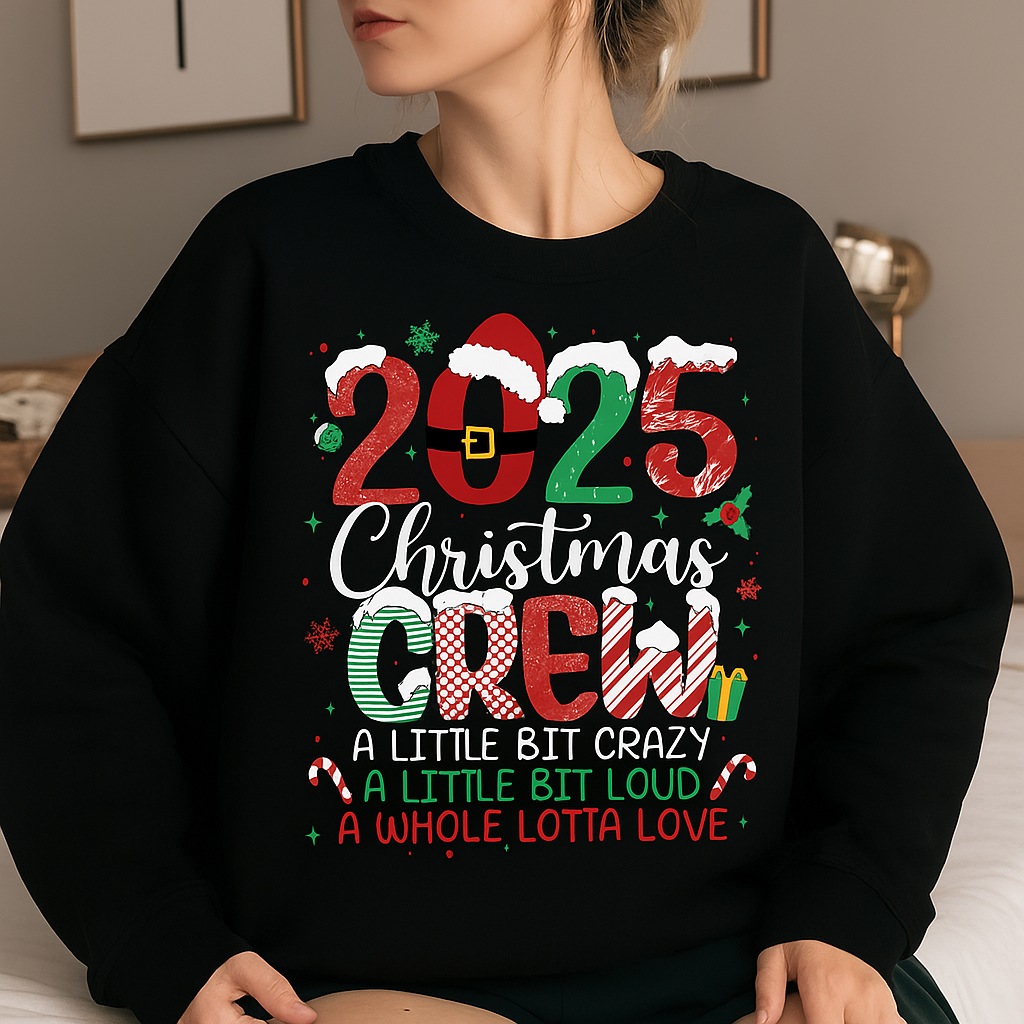 2025 Christmas Crew Sweatshirt – Fun Holiday Family Pullover
