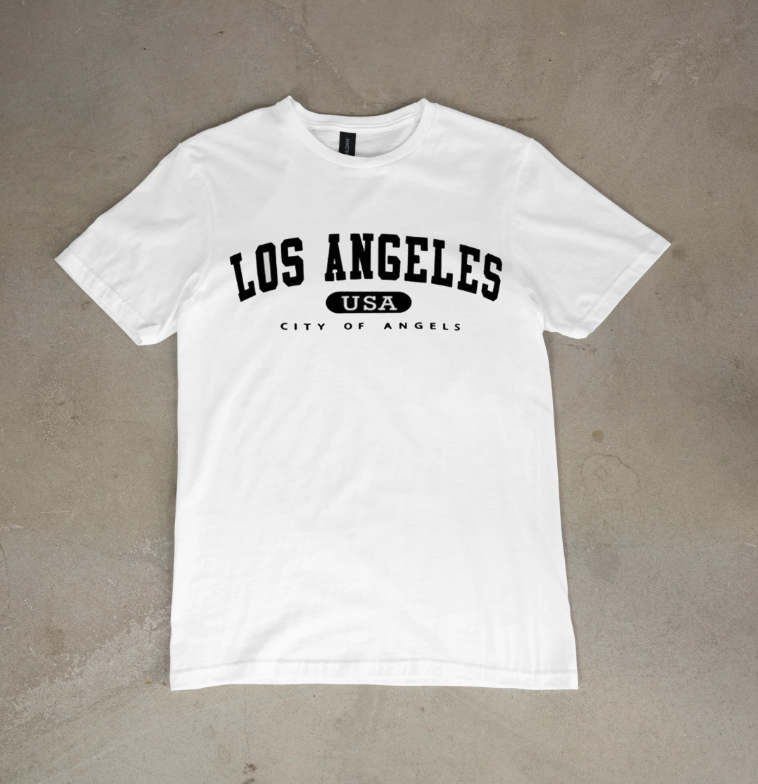 Fashionable Casual Young Los Angeles New York Letter Graphic Oversized Loose Fit Thick,  Outfit For Couples, Family, Great Gift For Boyfriend