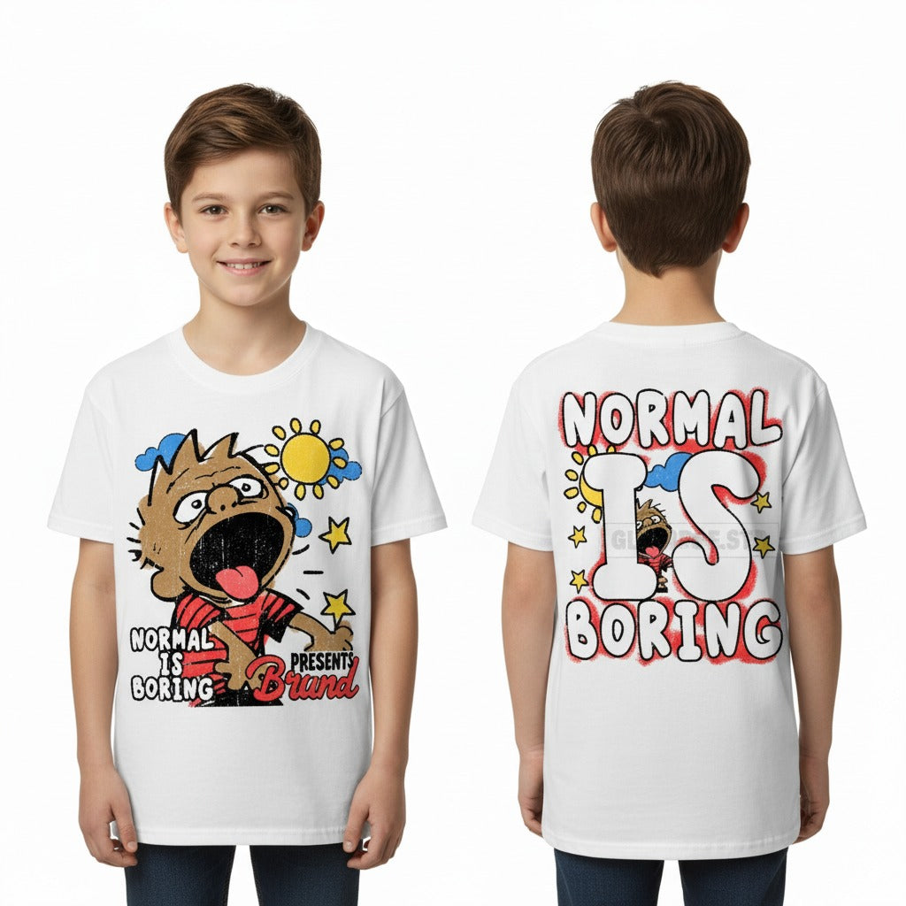 NORMAL IS BORING Kid Tee – Funny & Cool Streetwear