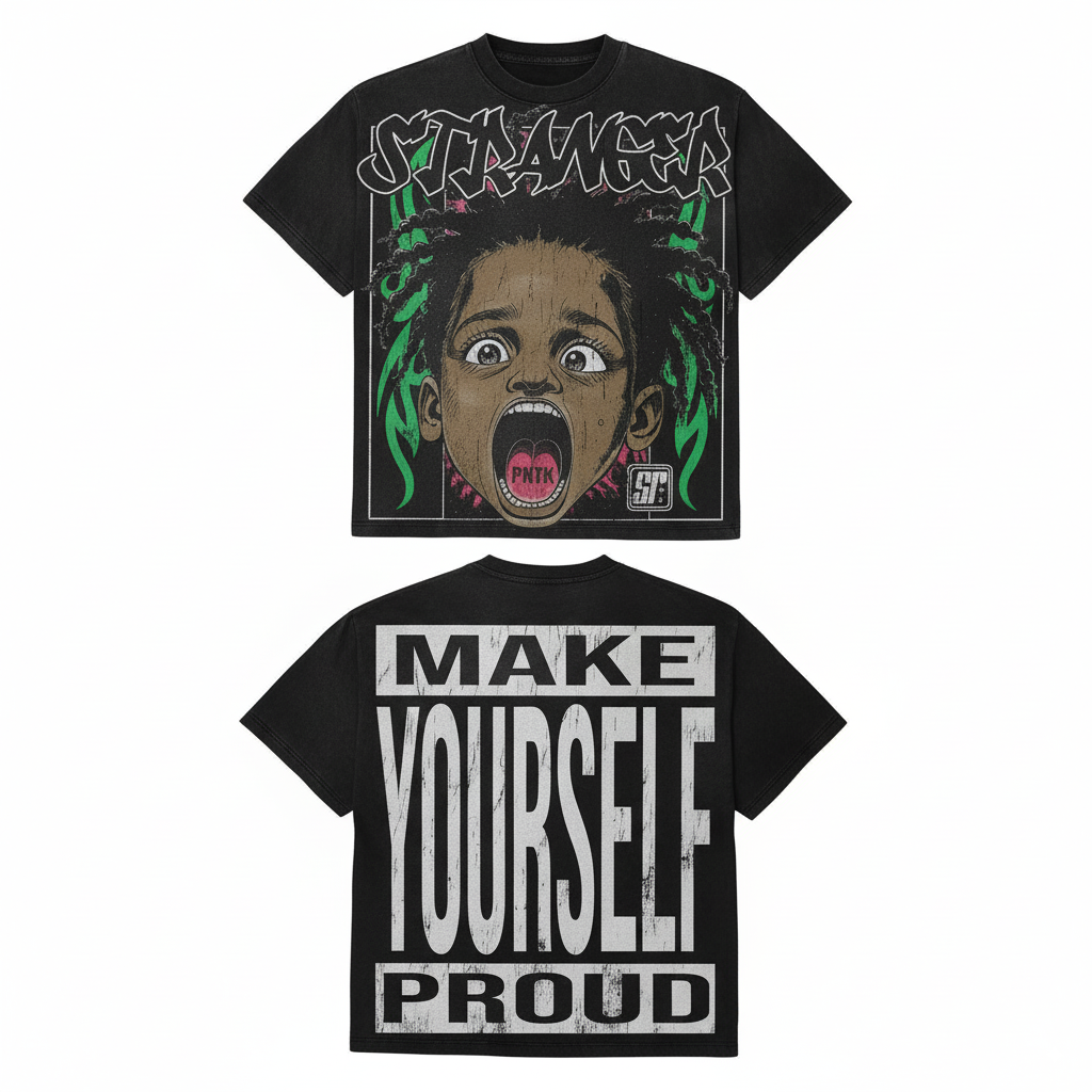 “Make Yourself Proud"” – Unisex Y2K Graphic Tee | Kids & Adult Sizes | 100% Cotton | Harajuku Streetwear
