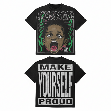 “Make Yourself Proud"” – Unisex Y2K Graphic Tee | Kids & Adult Sizes | 100% Cotton | Harajuku Streetwear