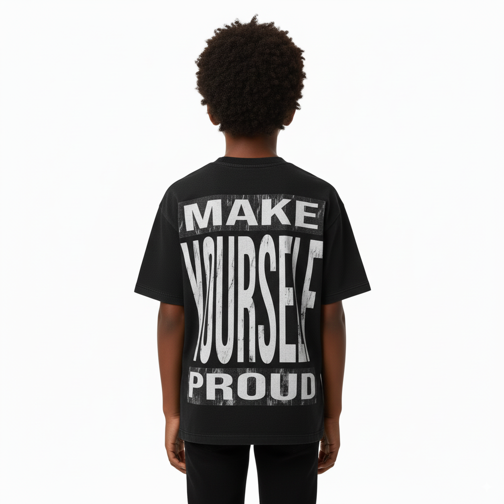 “Make Yourself Proud"” – Unisex Y2K Graphic Tee | Kids & Adult Sizes | 100% Cotton | Harajuku Streetwear