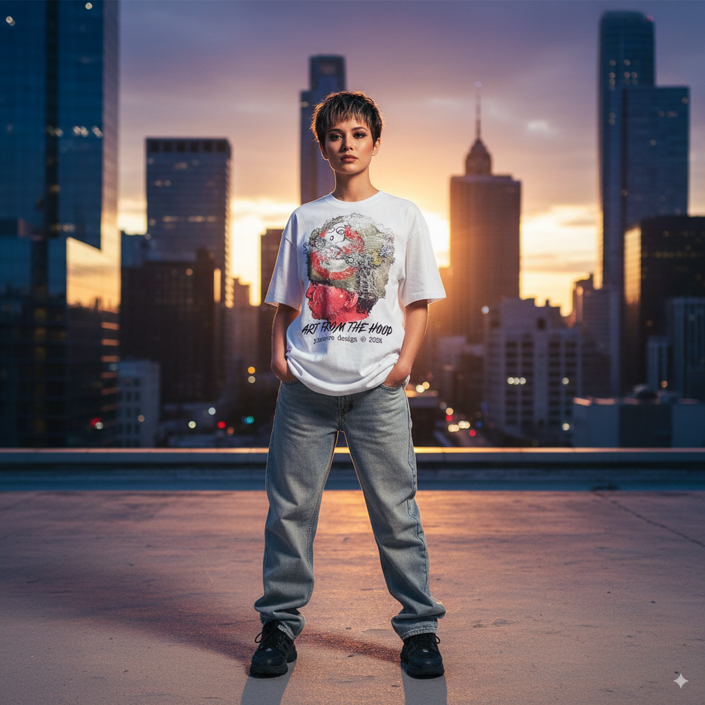 “1998 art from the hood” – Unisex Y2K Graphic Tee | Kids & Adult Sizes | 100% Cotton | Harajuku Streetwear