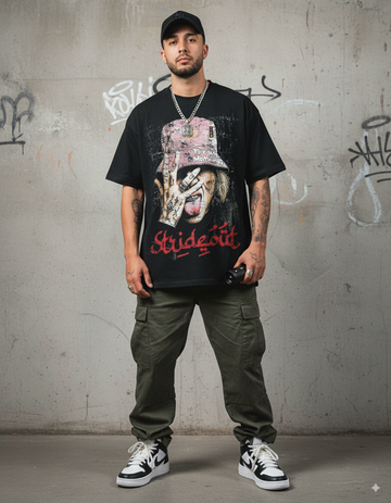Y2k Graphic "Stride Out Rebel" Personalize Printed Tshirt Casual Crewneck