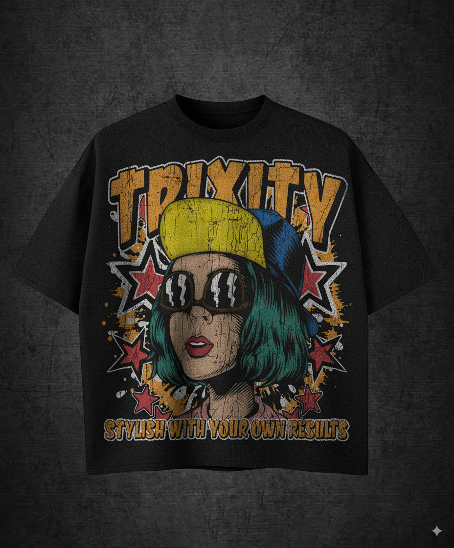 “Stylish With Your Own Result” – Unisex Y2K Graphic Tee | Kids & Adult Sizes | 100% Cotton | Harajuku Streetwear