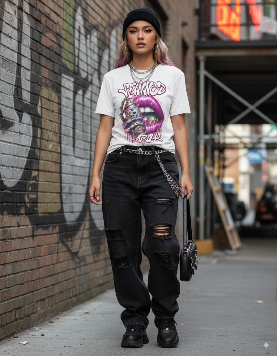 “Neon Venom” – Unisex Y2K Graphic Tee | Kids & Adult Sizes | 100% Cotton | Harajuku Streetwear