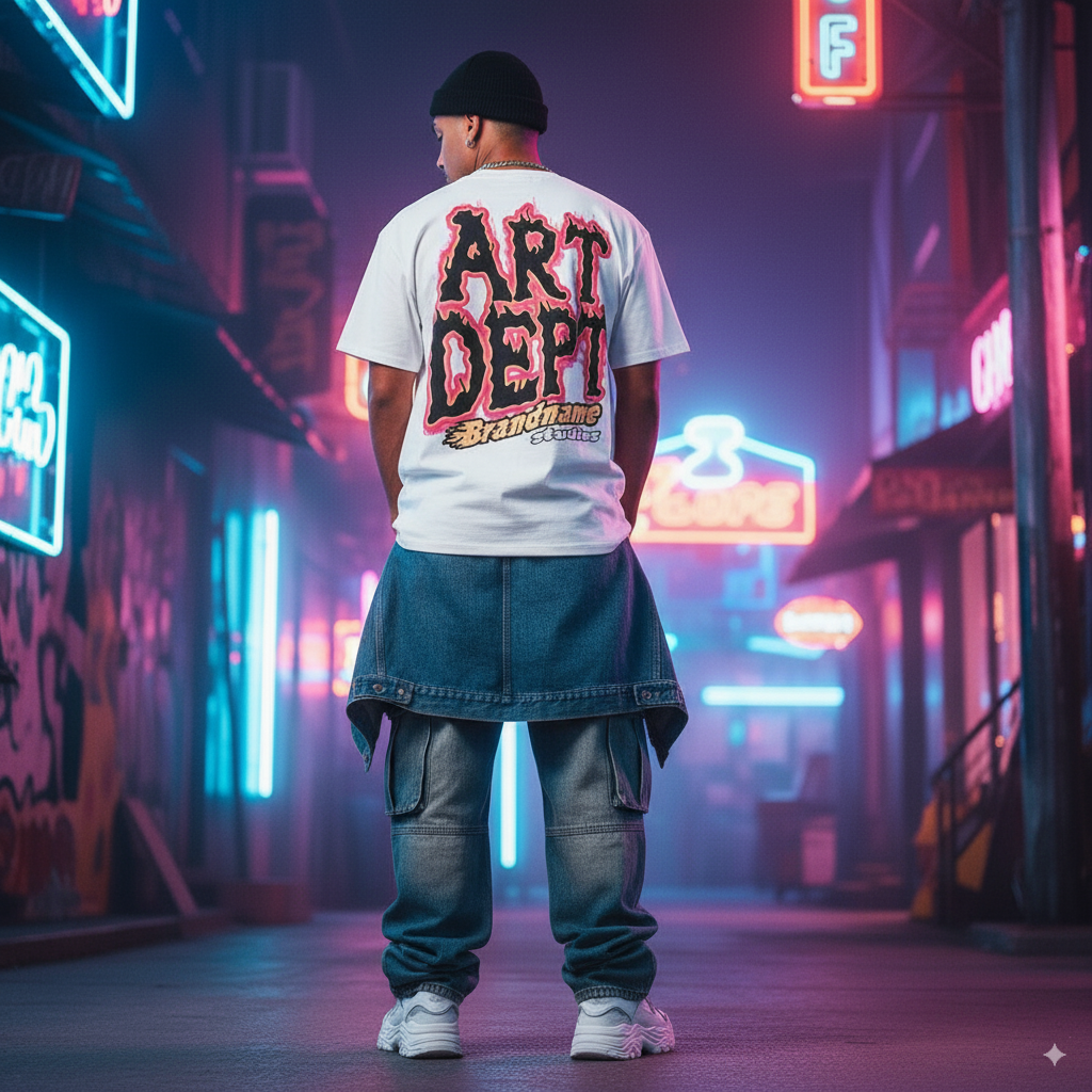 “Flame Shadow” – Unisex Y2K Graphic Tee | Kids & Adult Sizes | 100% Cotton | Harajuku Streetwear