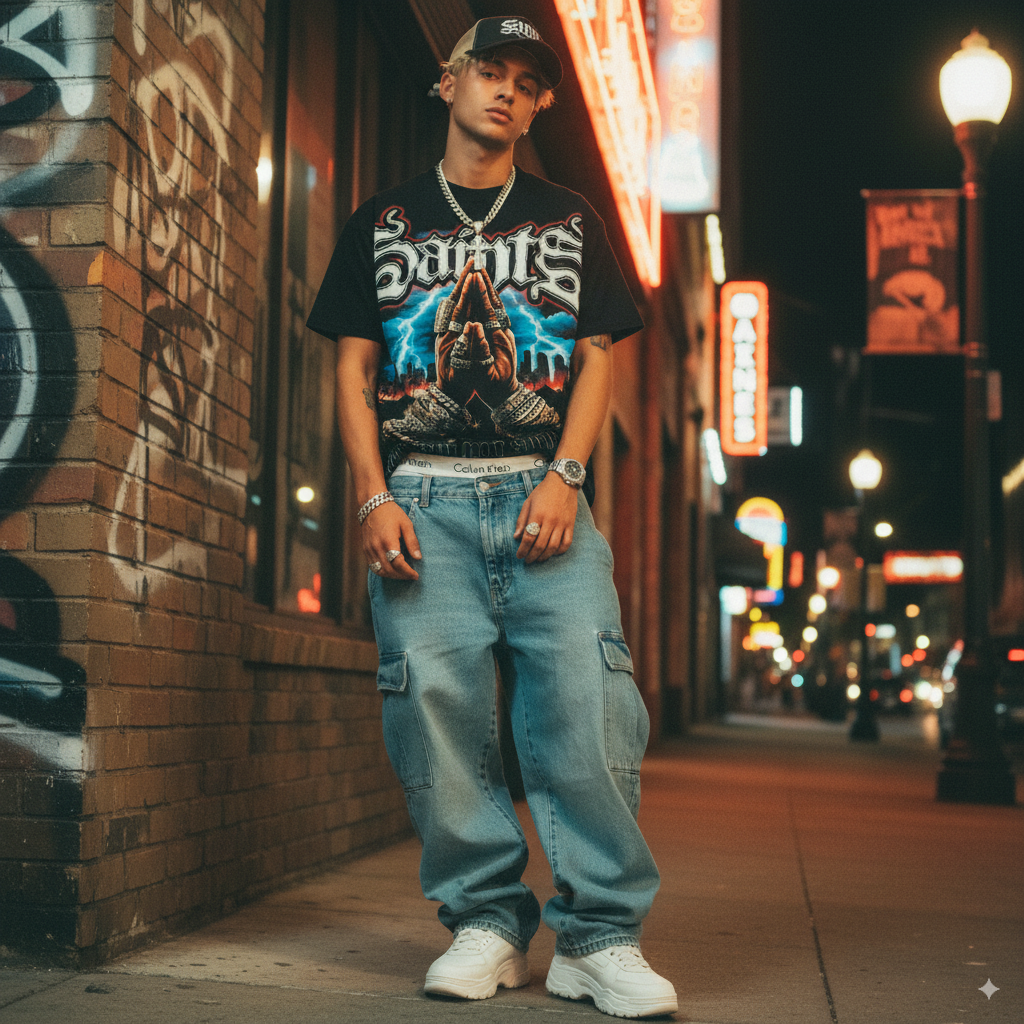 “Saints & Sinners” – Unisex Y2K Graphic Tee | Kids & Adult Sizes | 100% Cotton | Harajuku Streetwear