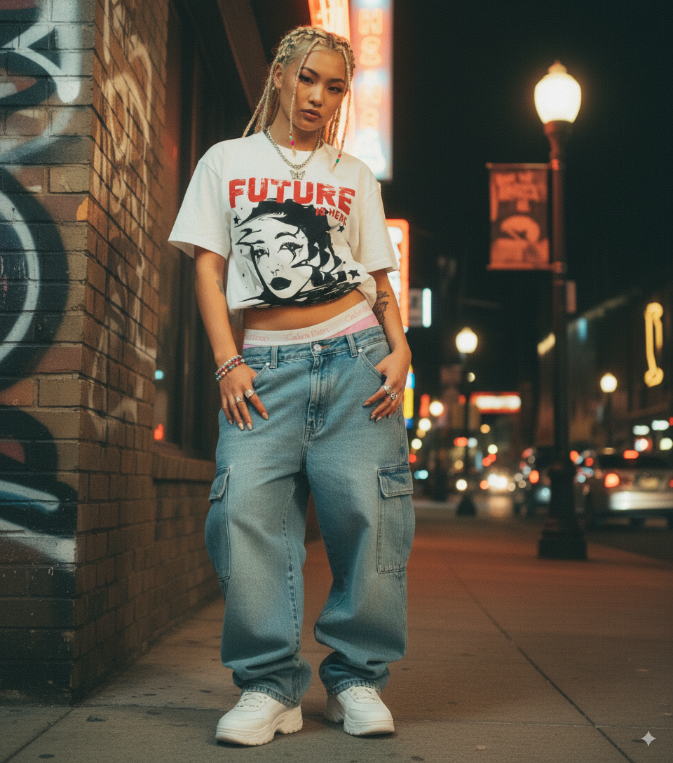 “Eyez On Tomorrow” – Unisex Y2K Graphic Tee | Kids & Adult Sizes | 100% Cotton | Harajuku Streetwear