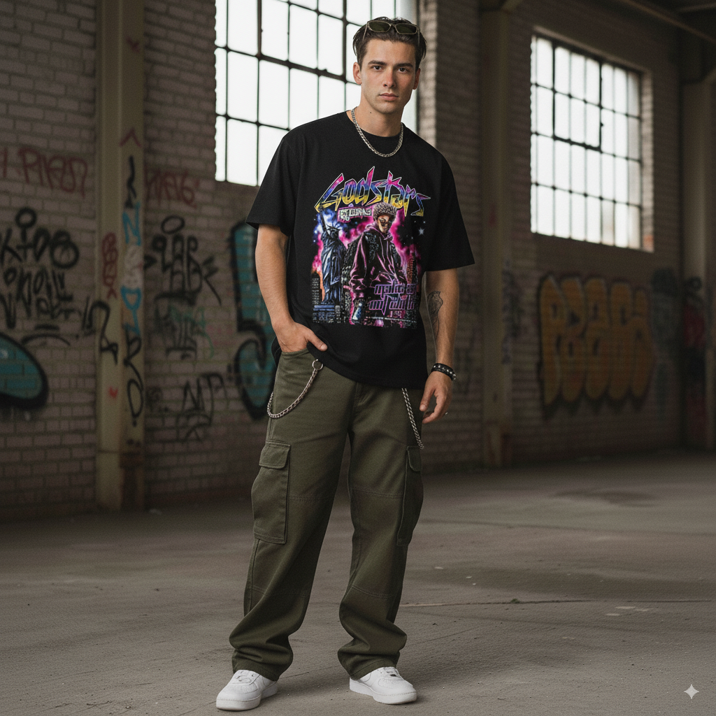 “Godstars Records - Make Art Not Cloth Tee” – Unisex Y2K Graphic Tee | Kids & Adult Sizes | 100% Cotton | Harajuku Streetwear