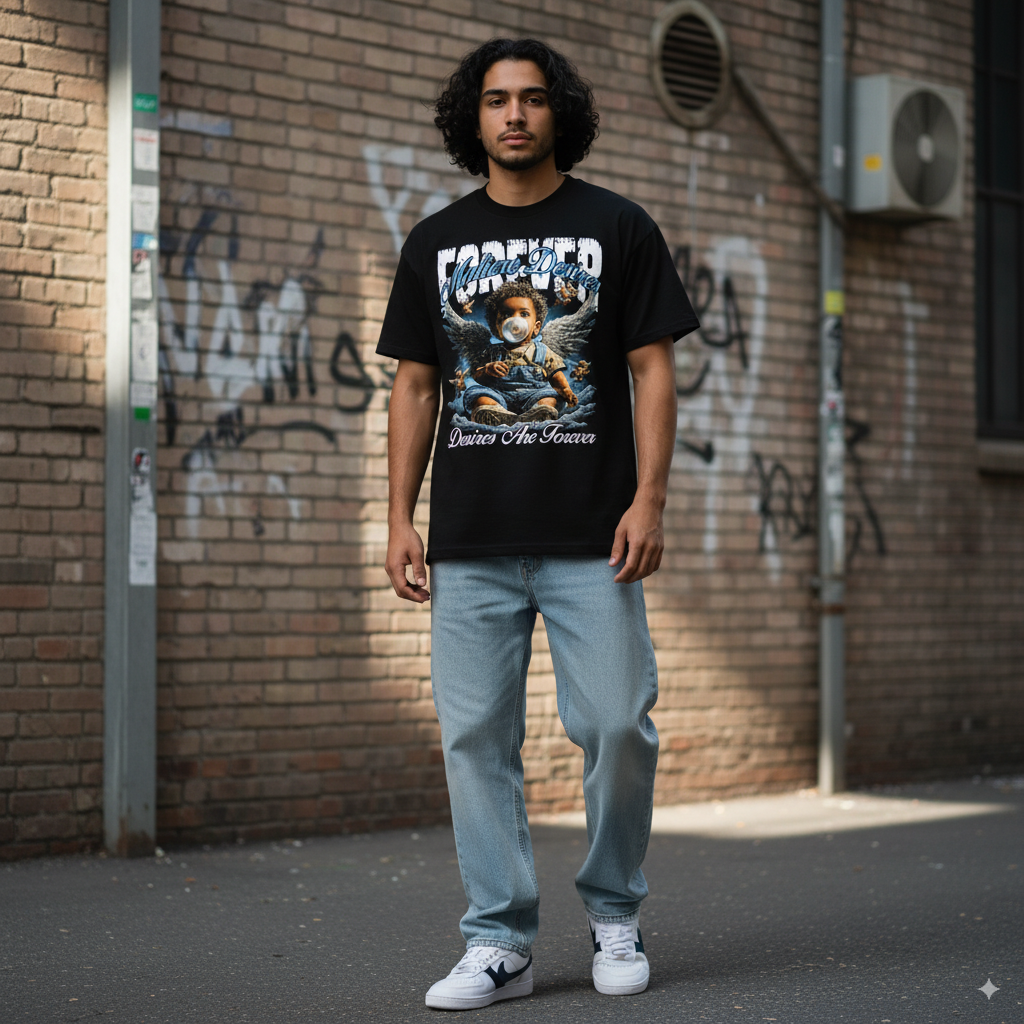 “Forever Desire Y2K Tee” – Unisex Y2K Graphic Tee | Kids & Adult Sizes | 100% Cotton | Harajuku Streetwear