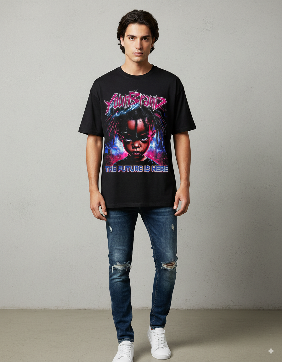 “Storm Child Tee” – Unisex Y2K Graphic Tee | Kids & Adult Sizes | 100% Cotton | Harajuku Streetwear