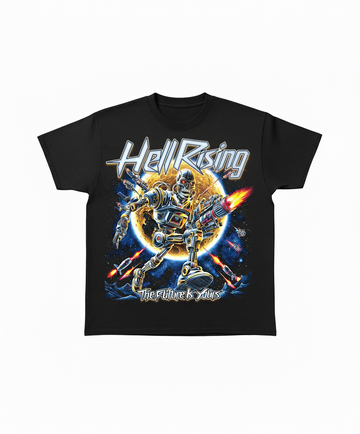 “Robot Apocalypse Y2K” – Unisex Y2K Graphic Tee | Kids & Adult Sizes | 100% Cotton | Harajuku Streetwear