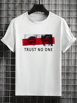 Men's Crew Neck Casual Letter  Eye Pattern Commute T-Shirt