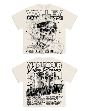 “Valley Dreams: Champions Tour 3005” – Unisex Y2K Graphic Tee | Kids & Adult Sizes | 100% Cotton | Harajuku Streetwear