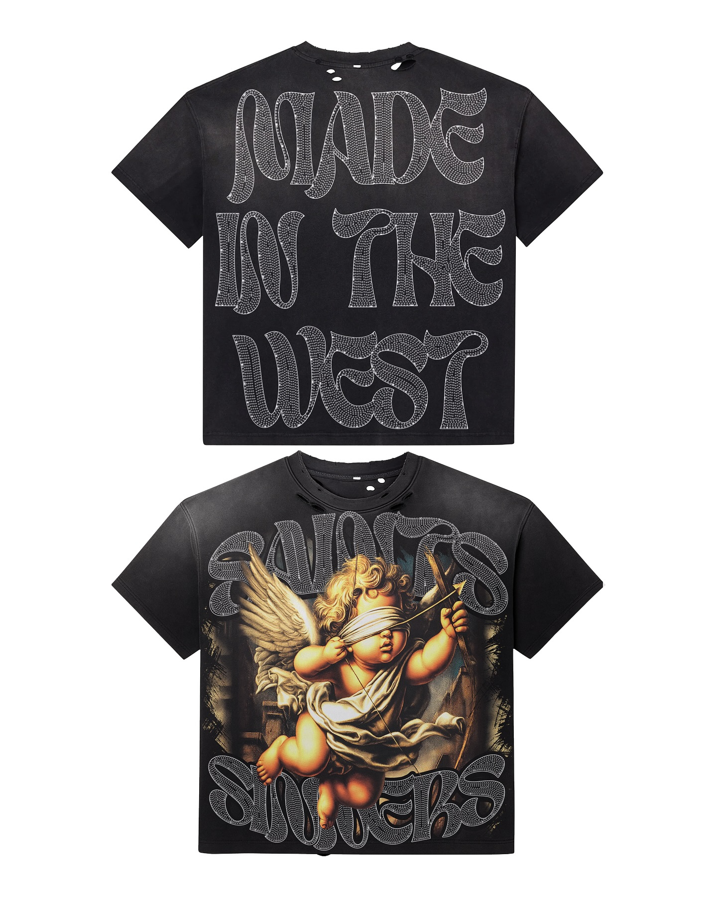 “Saints & Sinners” – Unisex Y2K Graphic Tee | Kids & Adult Sizes | 100% Cotton | Harajuku Streetwear