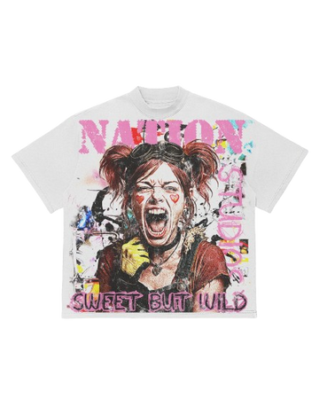 Y2k Graphic "Sweet But Wild" Personalize Printed Tshirt Casual Crewneck