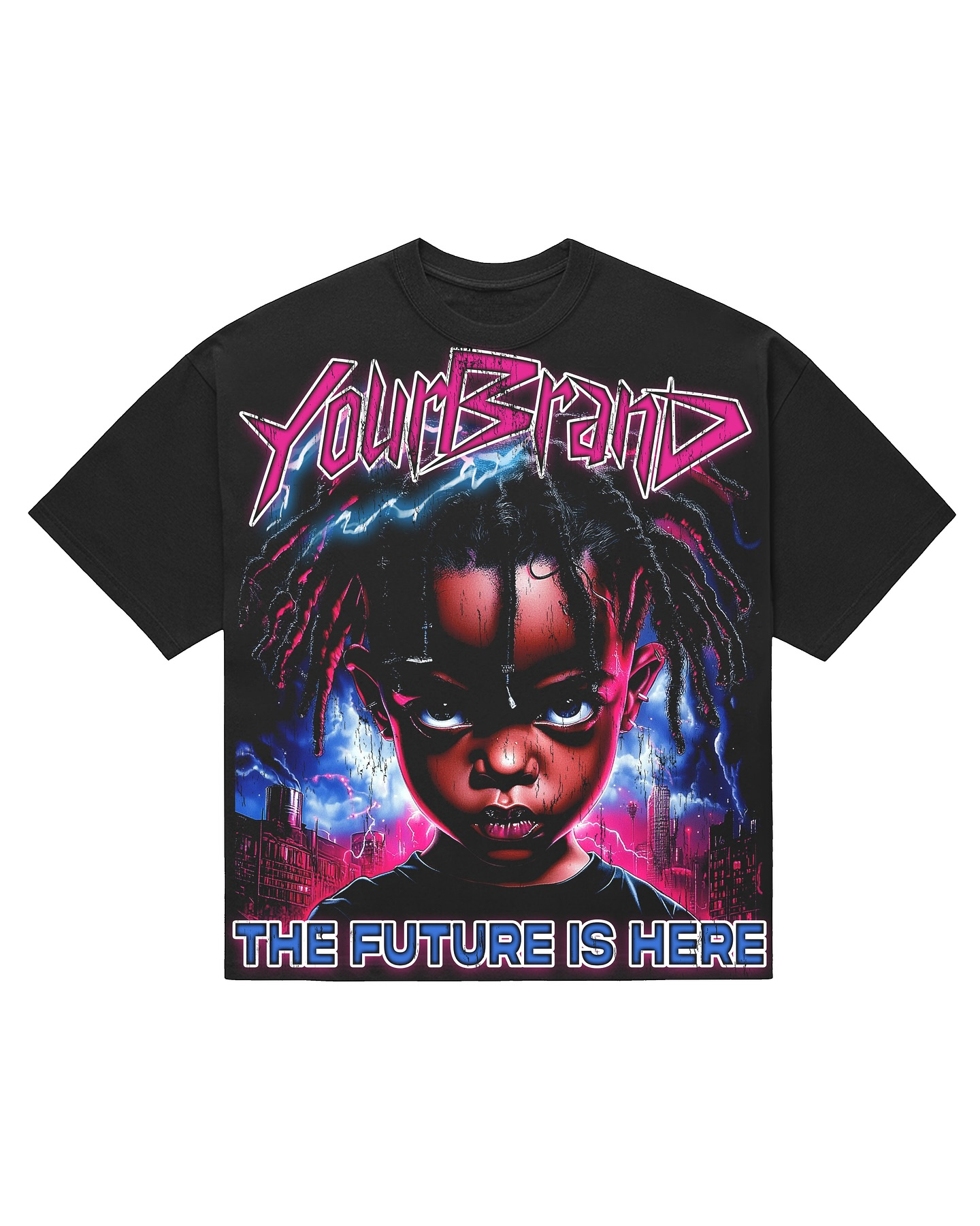 “Storm Child Tee” – Unisex Y2K Graphic Tee | Kids & Adult Sizes | 100% Cotton | Harajuku Streetwear