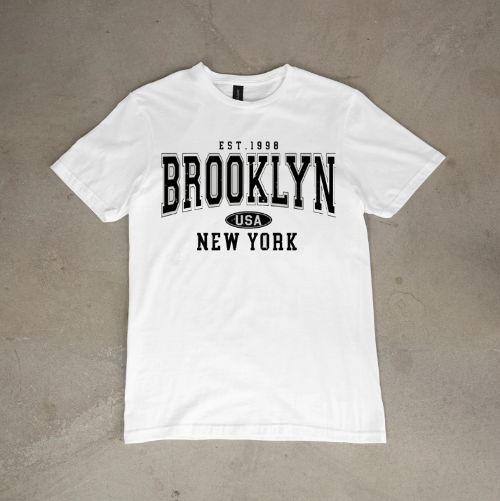 Brooklyn New York Graphic T-Shirt – USA Streetwear Casual Classic Tee