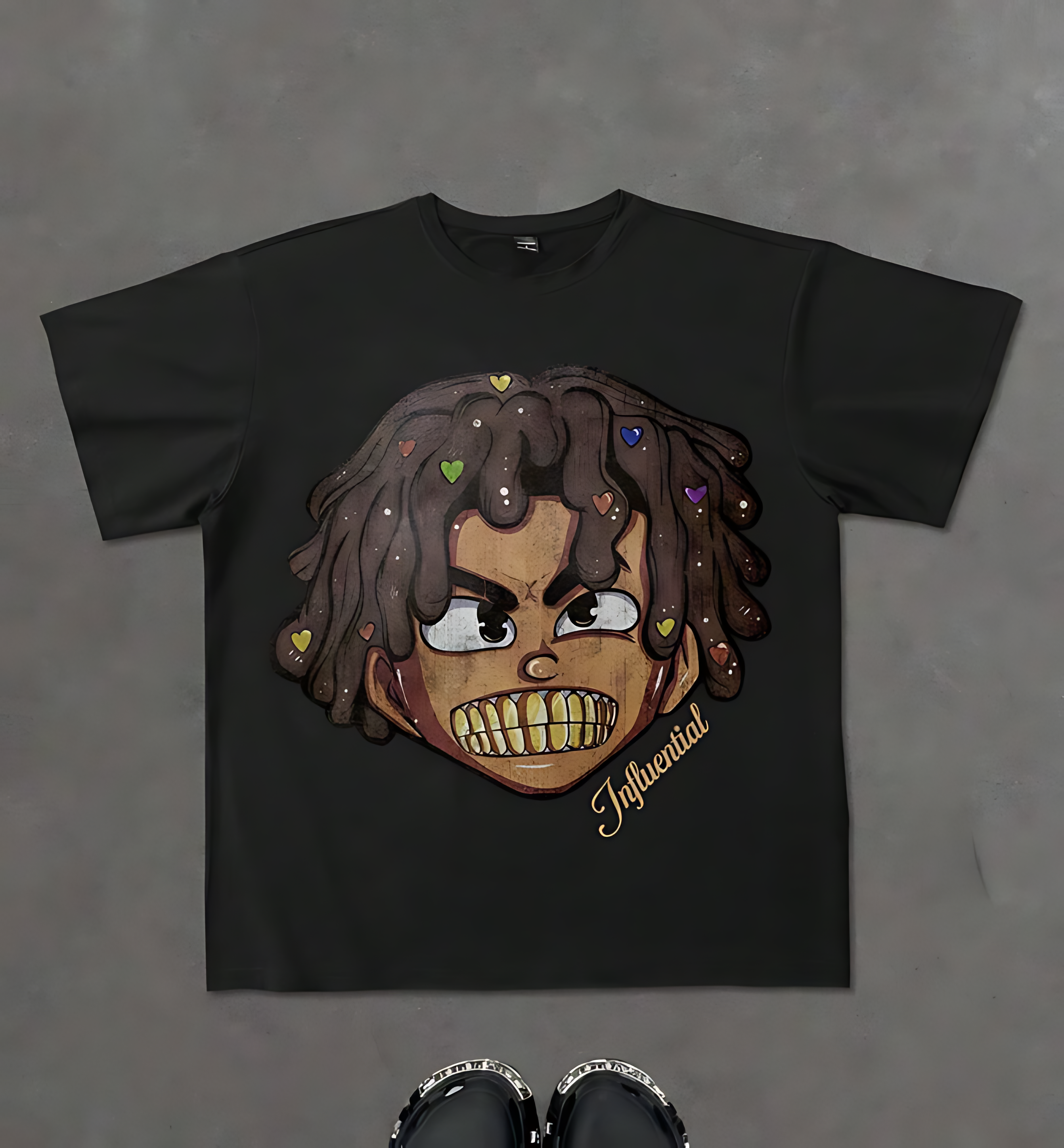 Men's Summer Casual Cartoon Character Printed Crew Neck Short Sleeve T-Shirt