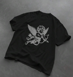 Angel Rhinestone Graphic T-Shirt – Elegant, Edgy & Trendy Streetwear Style