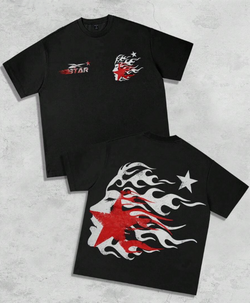 Men Street Life Men's Gothic Print Short Sleeve T-Shirt, Suitable For Everyday Wear In Spring And Summer, Halloween