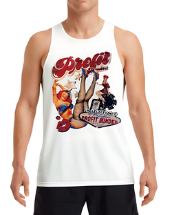 Men's Casual Sleeveless Tank Top, Creative Retro Pattern, Crew Neck, Elastic, Breathable Moisture-Wicking Fabric, Suitable For Summer Sports, Gym Workout, Layering