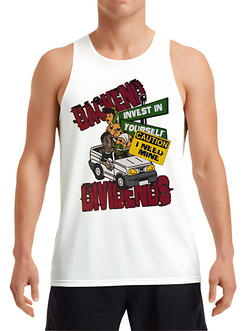 Invest In Yourself Graphic Tank Top – Hip Hop Streetwear Sleeveless Tee “Backend Dividends”