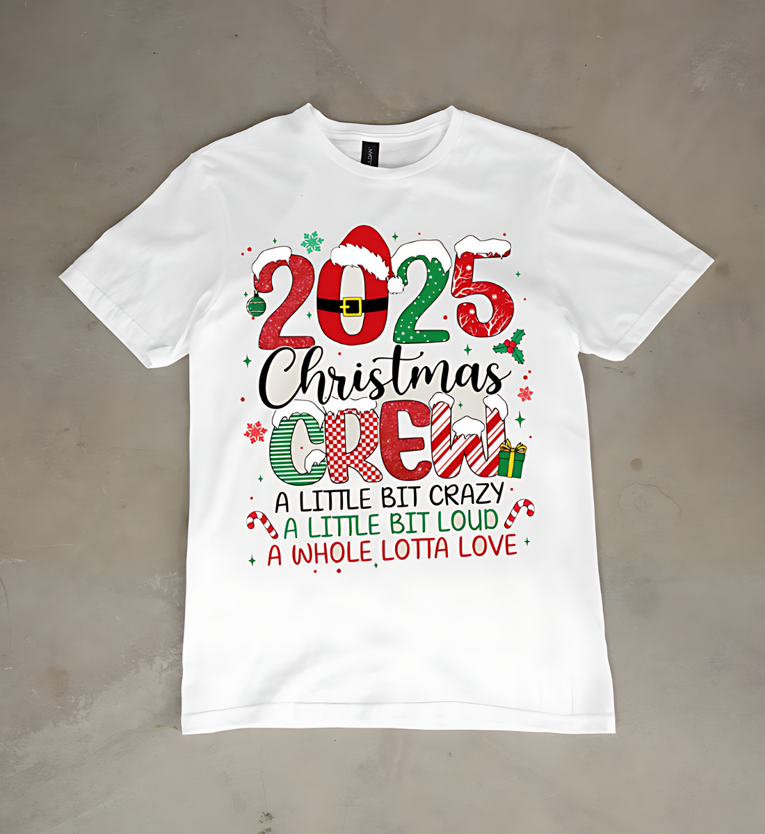 2025 Christmas Crew T-Shirt – Funny Family Holiday Matching Shirt