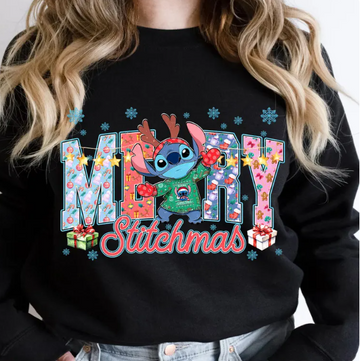 “Merry Stitchmas” Christmas Sweatshirt – Cute Holiday Pullover for Women and Men