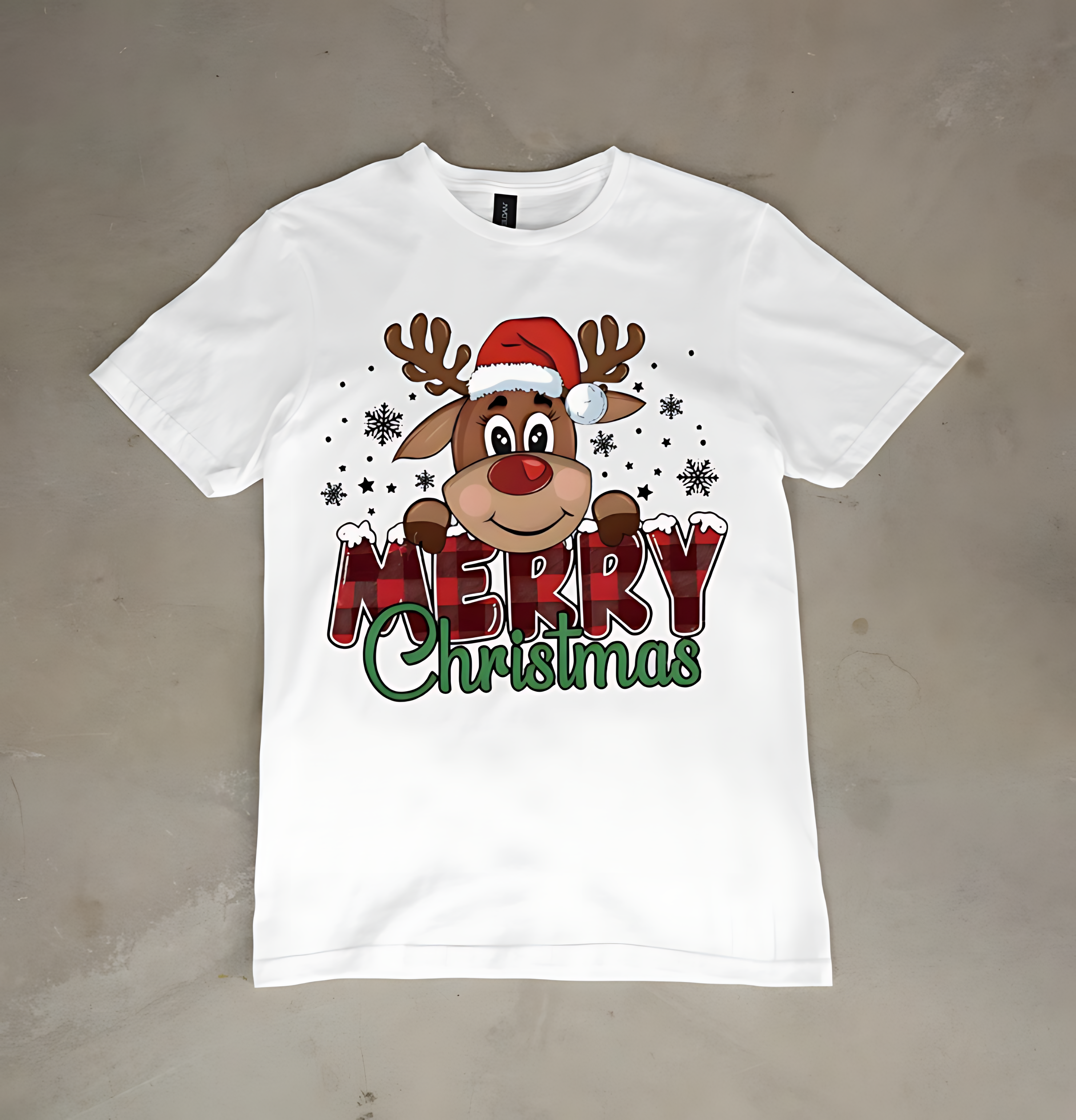 Merry Christmas Reindeer T-Shirt – Cute Holiday Graphic Tee for Family