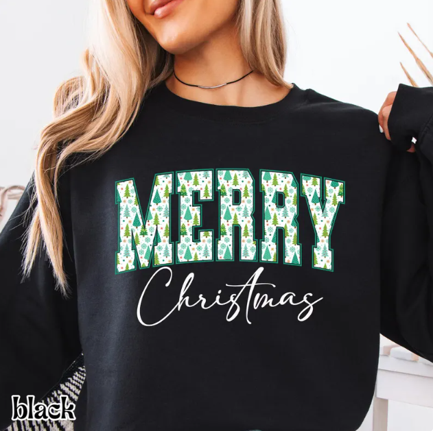 Red Merry Christmas Sweatshirt – Cozy Holiday Pullover for Women and Men