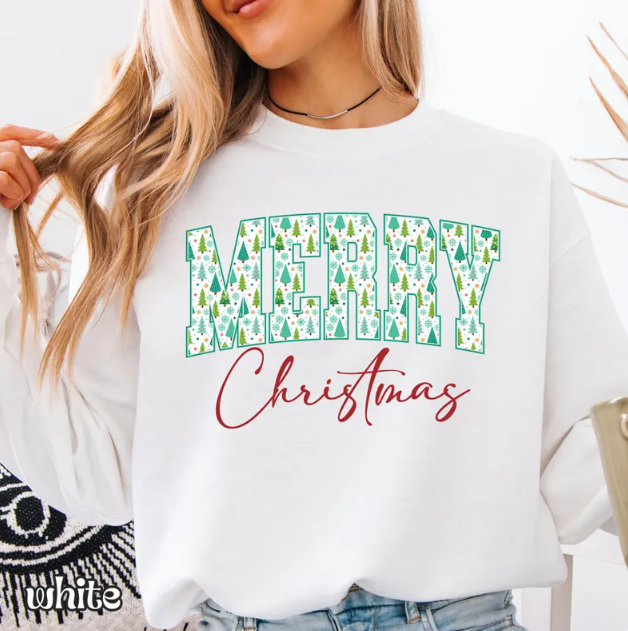 Red Merry Christmas Sweatshirt – Cozy Holiday Pullover for Women and Men