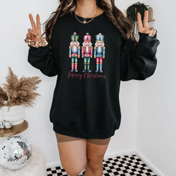 Merry Christmas Nutcracker Sweatshirt – Festive Holiday Pullover for Women and Men